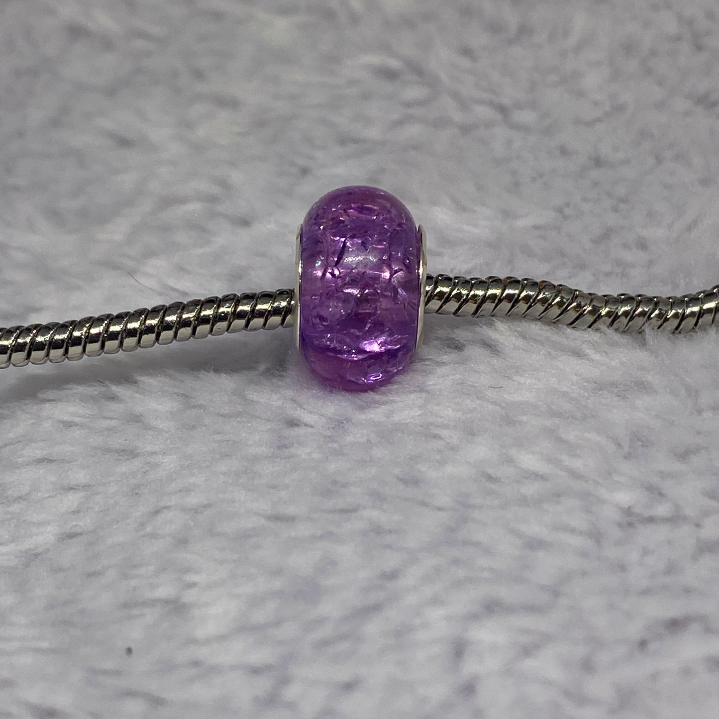 Smooth Purple Crystal Charm