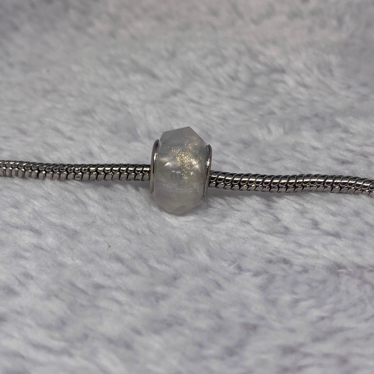 White Gold Ball Charm