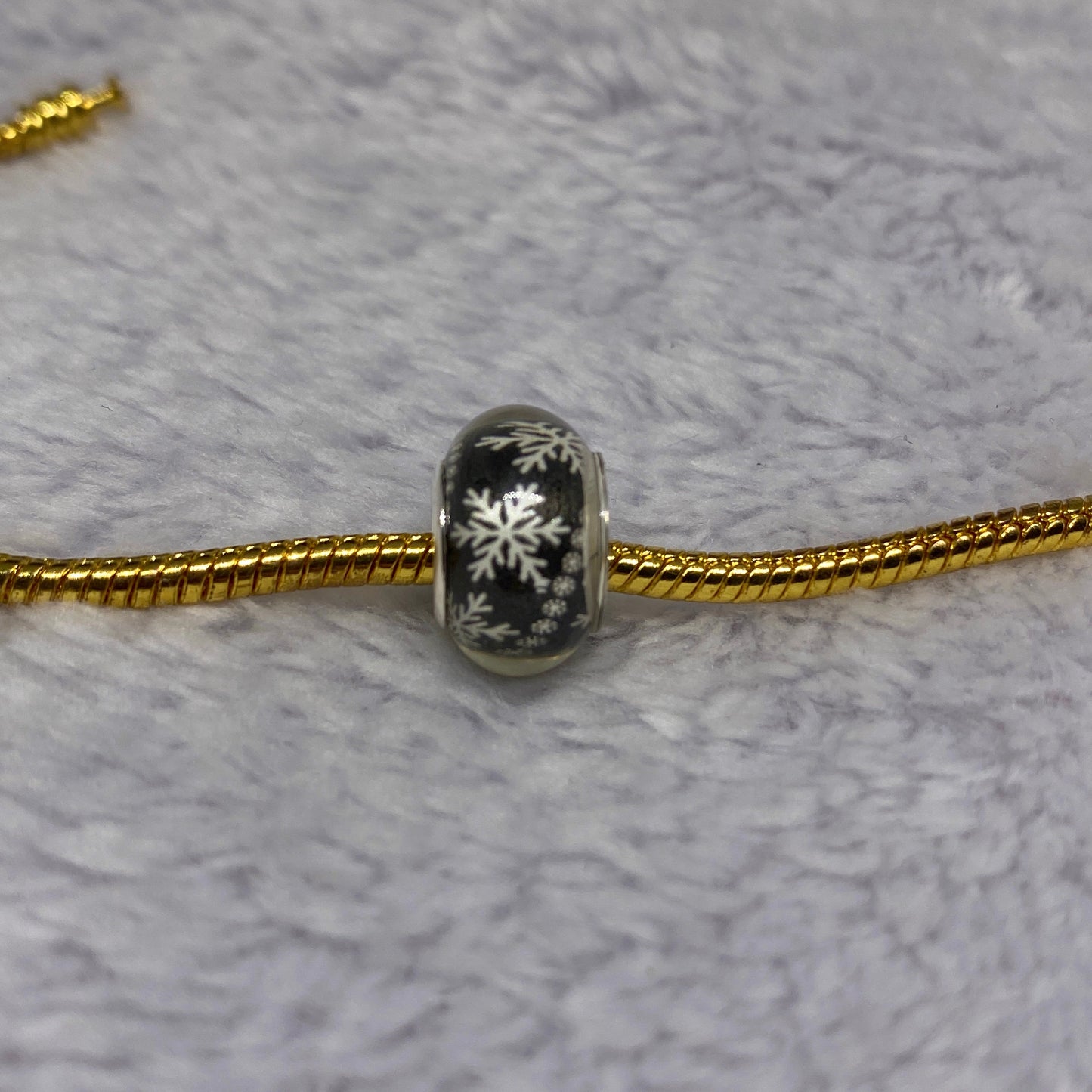 Black Snow Ball Charm