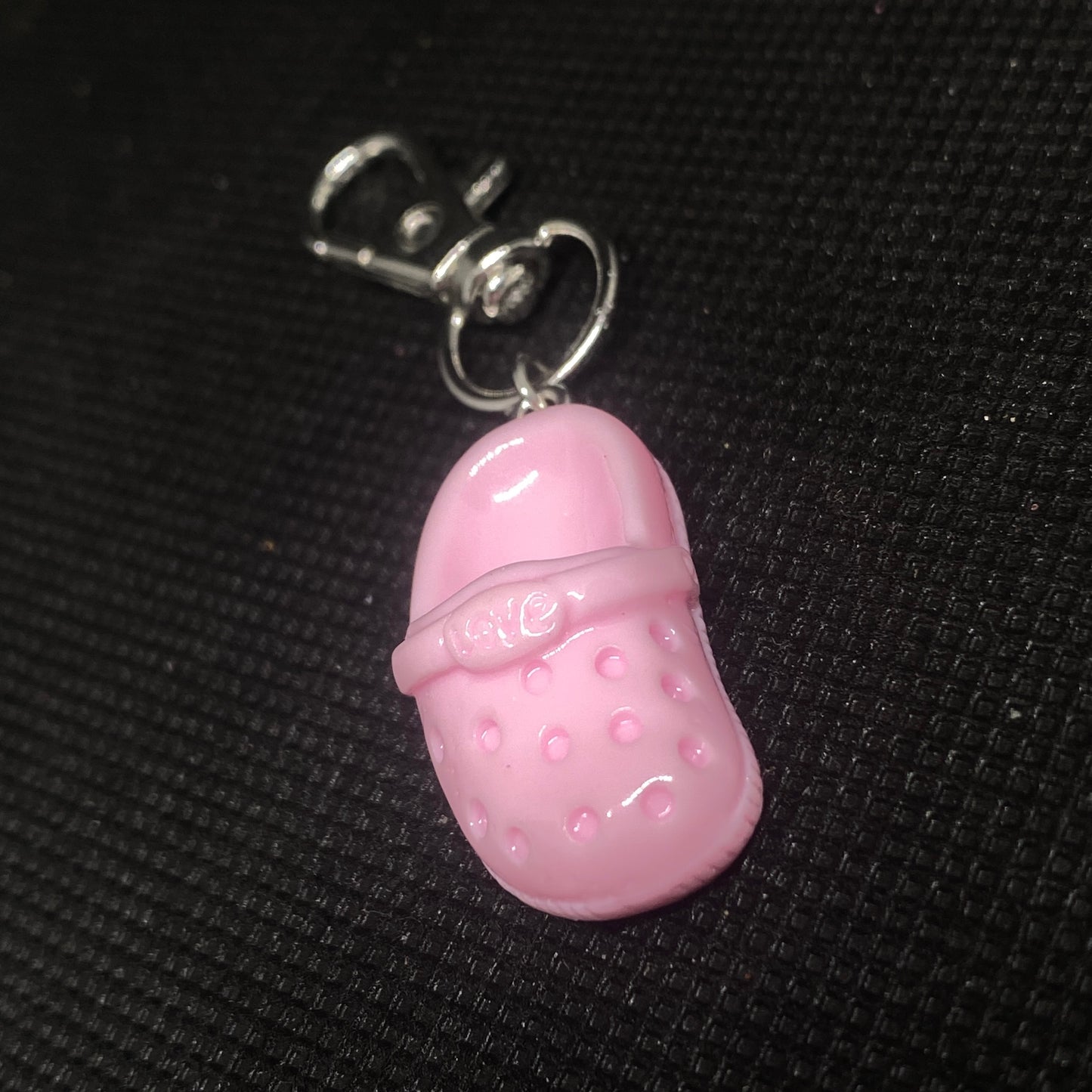 Baby Pink Croc Keychain
