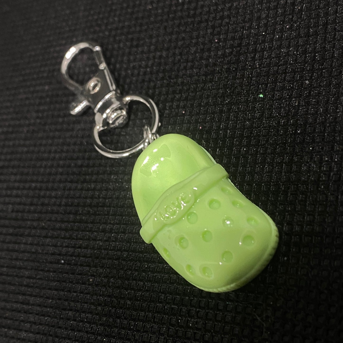 Green Croc Keychain