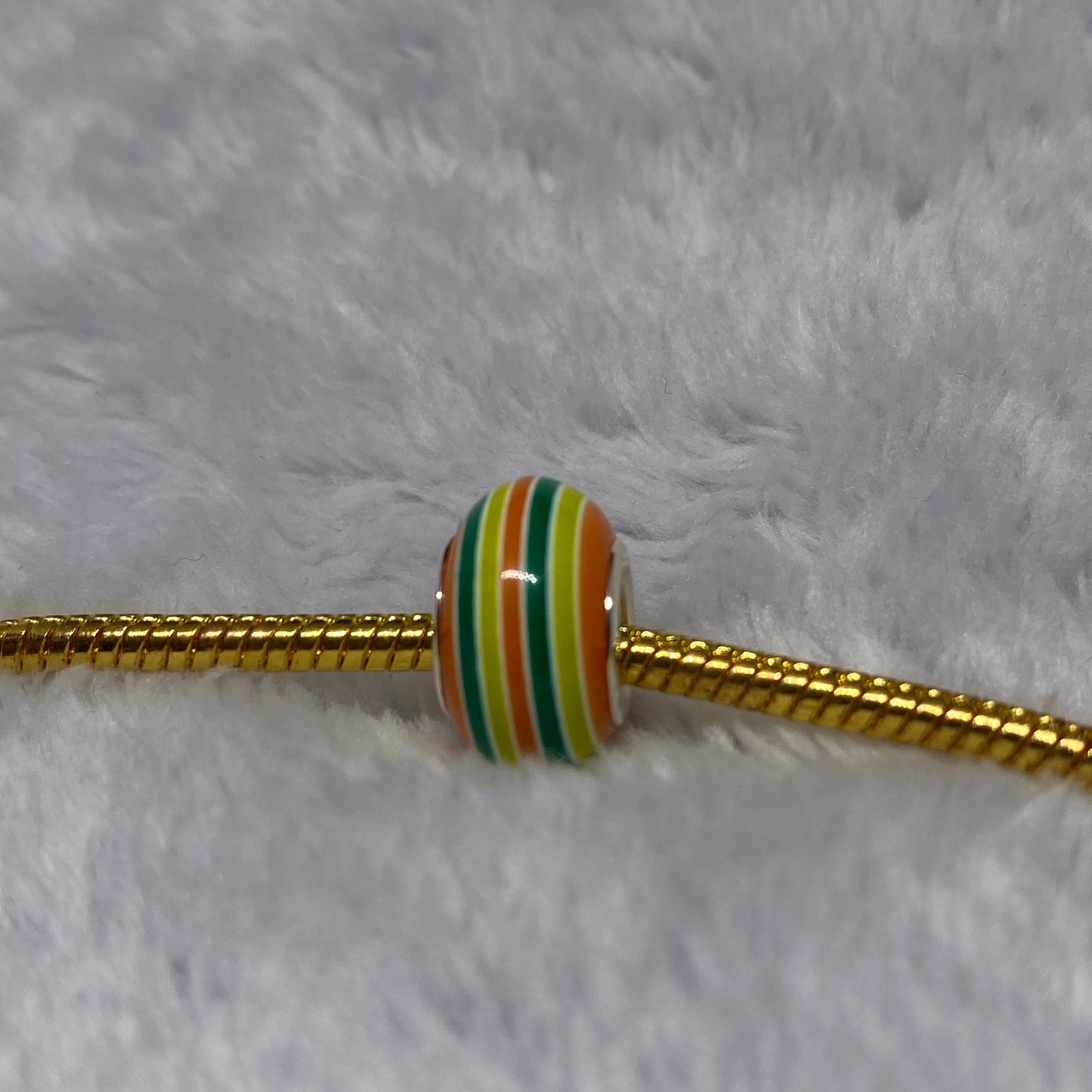 Yellow Stripey Charm