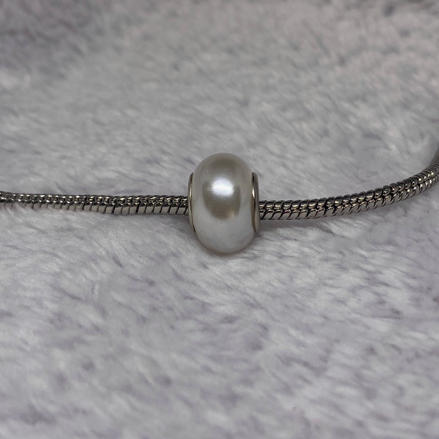 White Shine Ball Charm