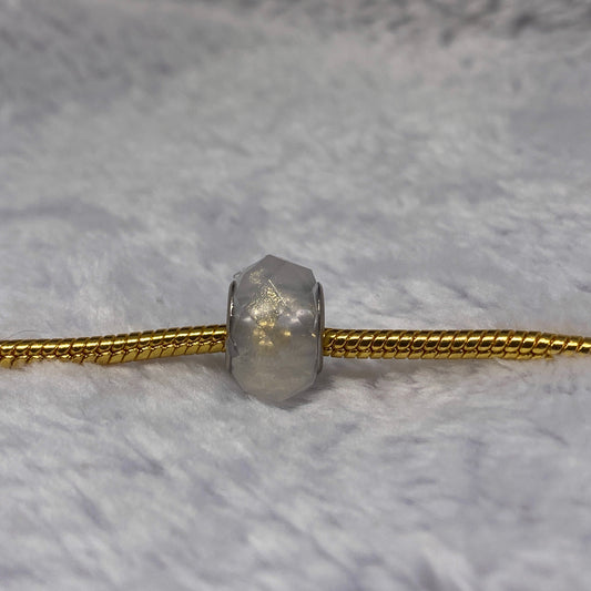 White Gold Ball Charm