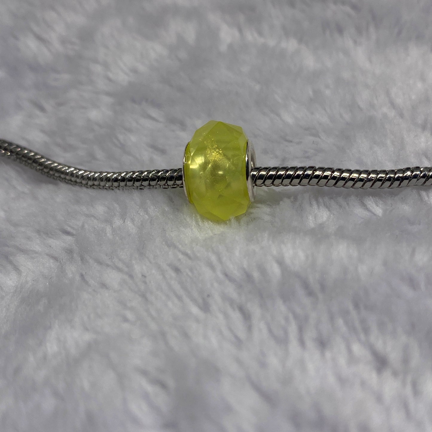 Yellow Frosted Diamond Charm