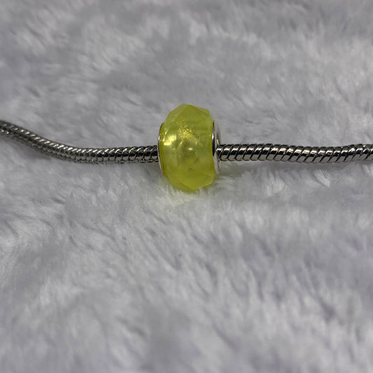 Yellow Frosted Diamond Charm