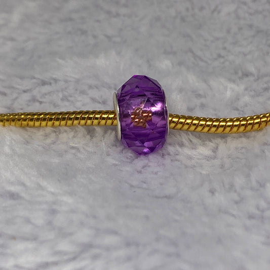 Deep Purple Crystal Charm