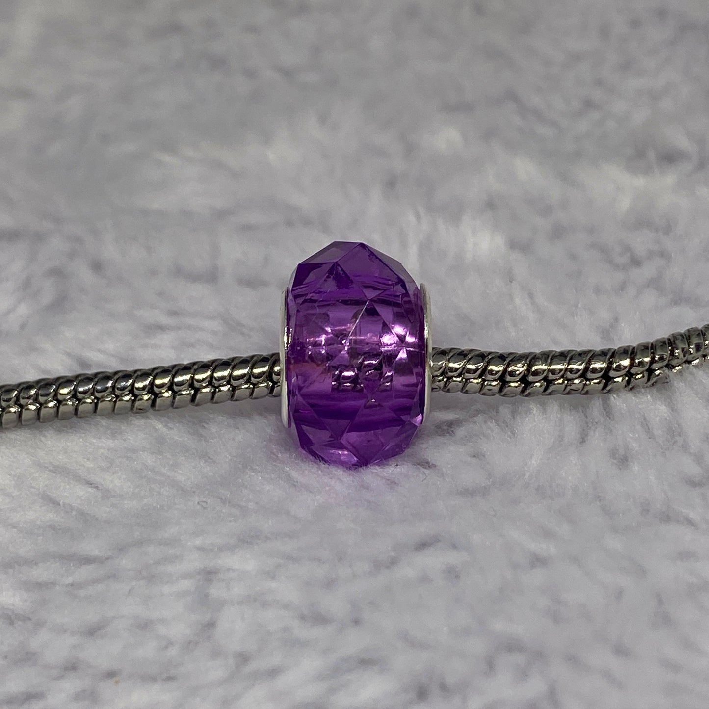 Deep Purple Crystal Charm