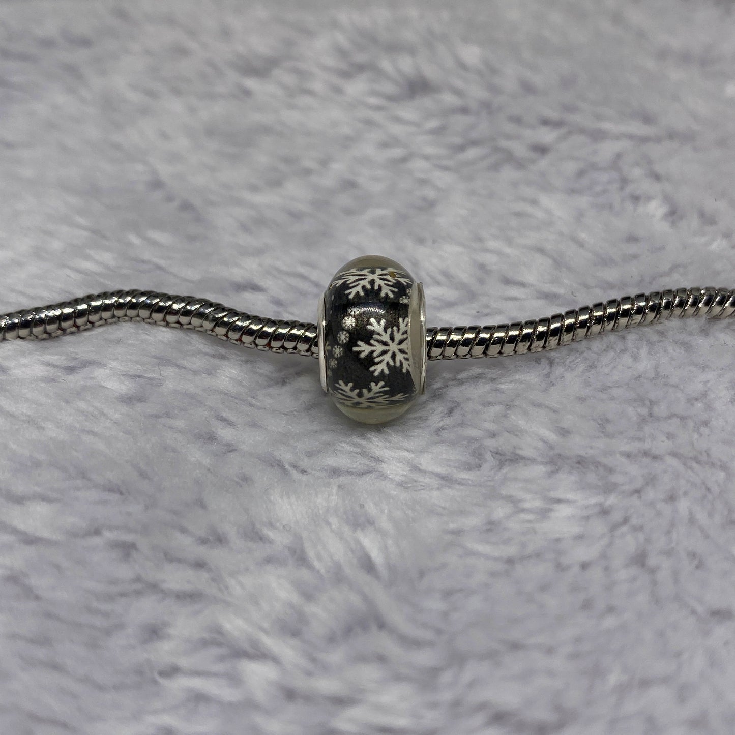 Black Snow Ball Charm