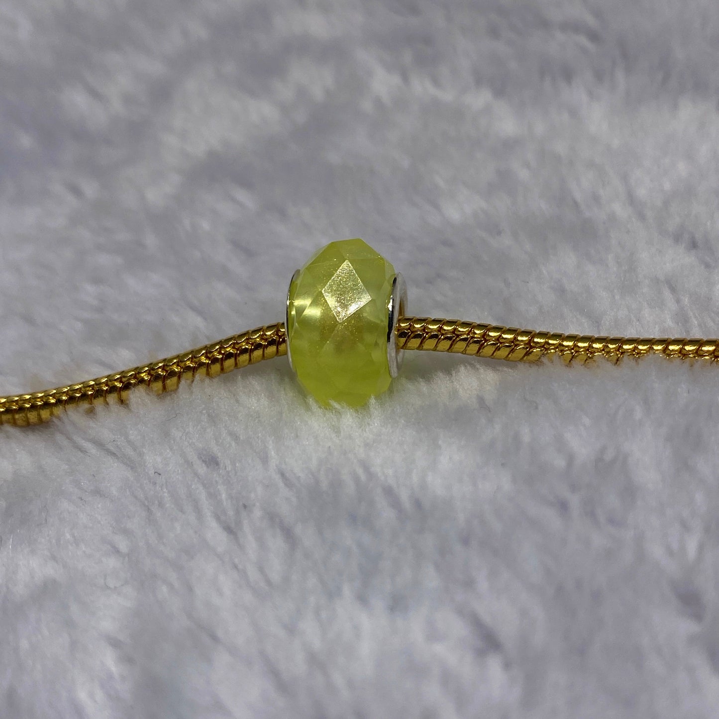 Yellow Frosted Diamond Charm