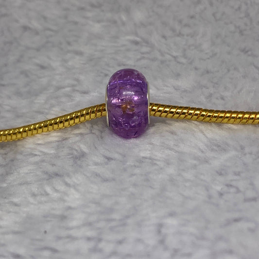 Smooth Purple Crystal Charm