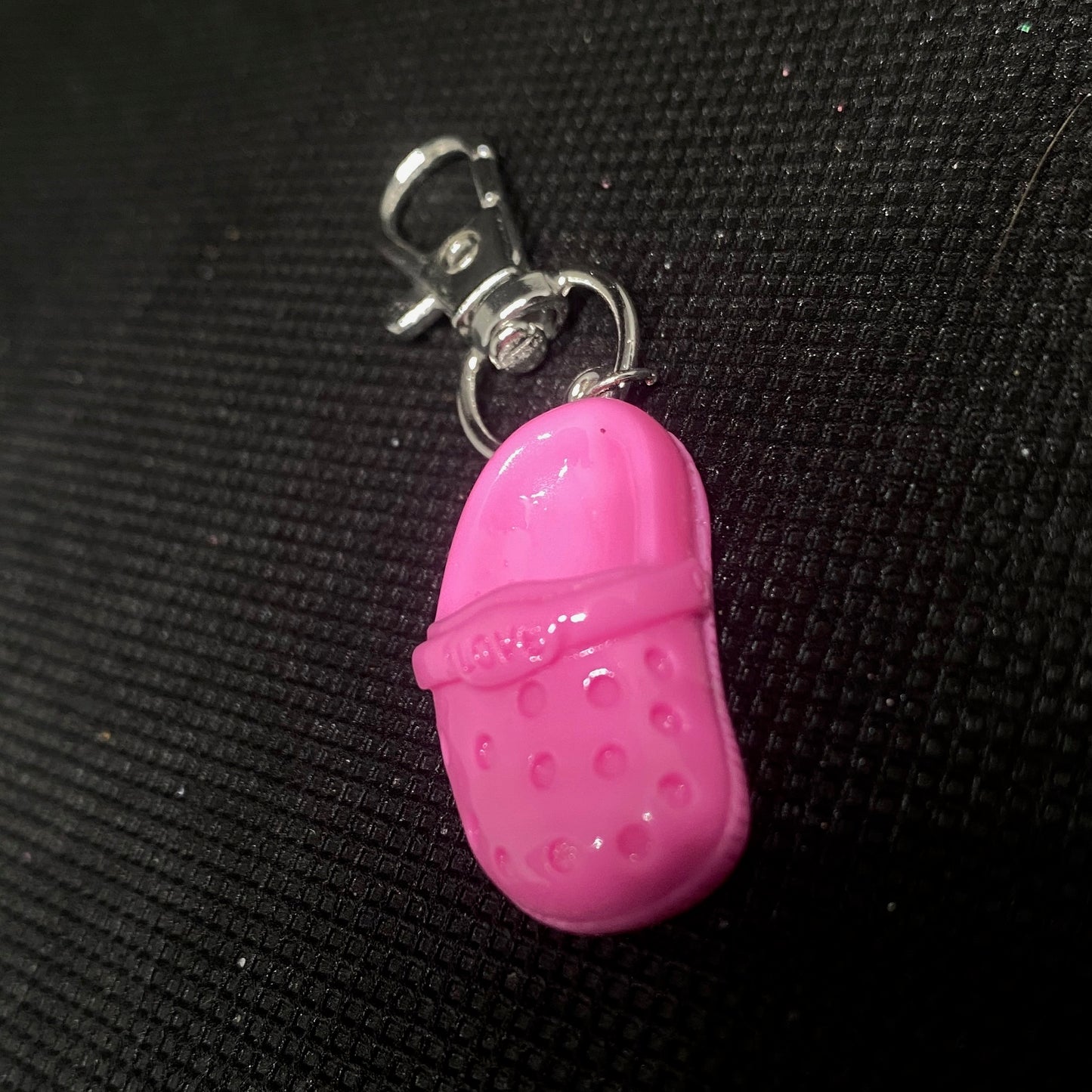 Hot Pink Croc Keychain