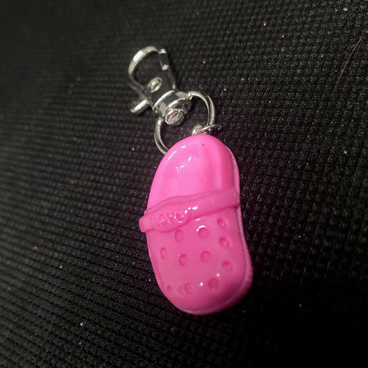 Hot Pink Croc Keychain