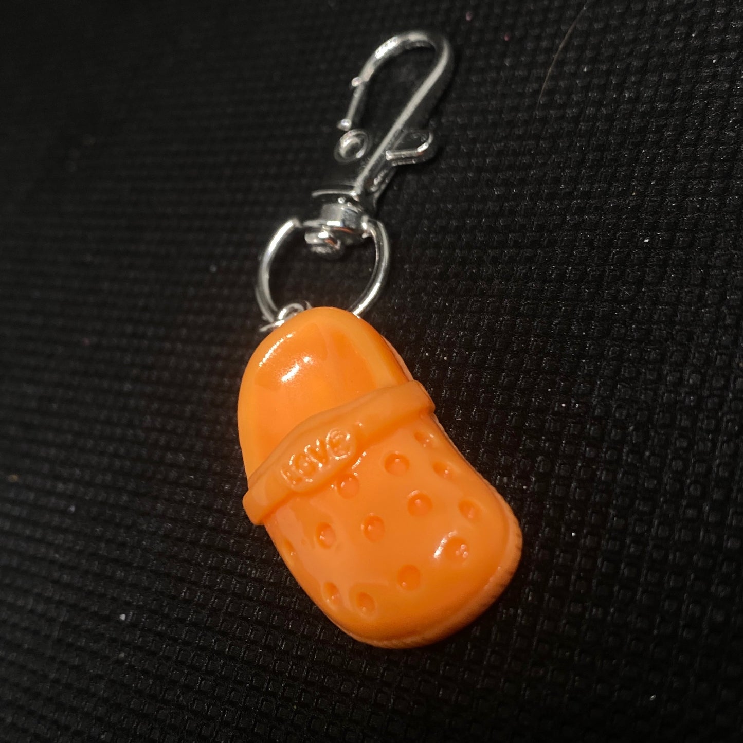 Orange Croc Keychain