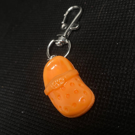 Orange Croc Keychain