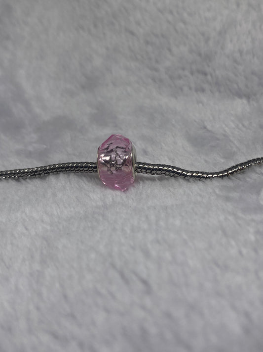Pink Crystal Ball Charm
