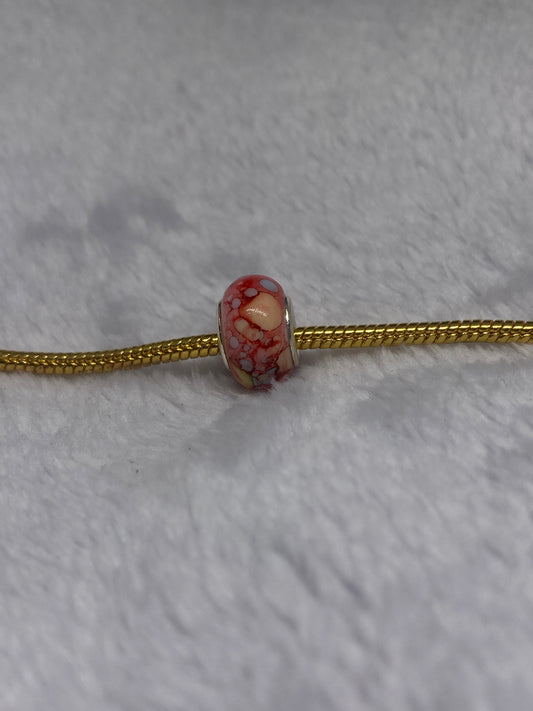 Pink Speck Ball Charm